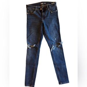 Old Navy Rock Star Super Skinny Dark Blue Ripped Skinny Jeans